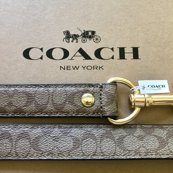 2 PIECE GIFT SET: Coach SMALL LOGO Dog Leash+Strap - Picture 5 of 13